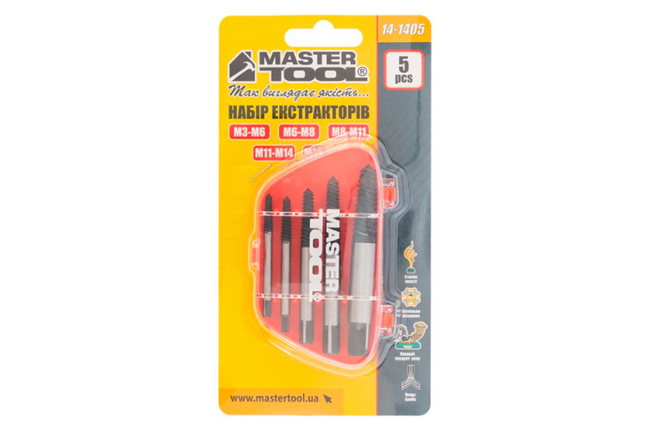 Набор экстракторов для винтов Mastertool - 5 шт.