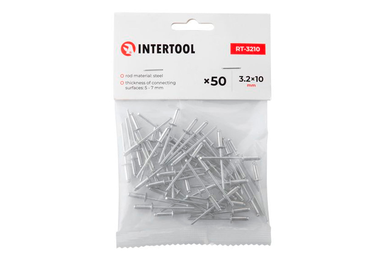 Заклепки Intertool - 3,2 х 10,0 мм (50 шт.)