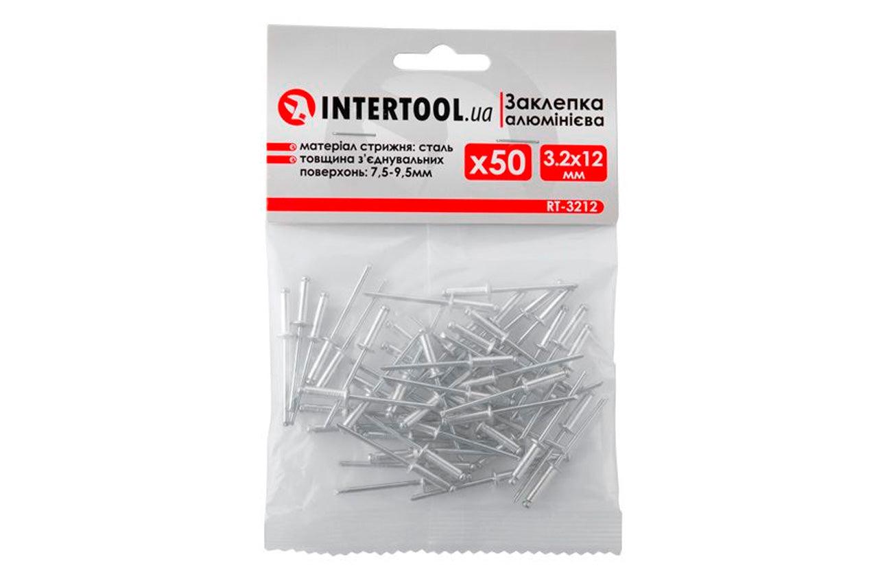 Заклепки Intertool - 3,2 х 12,0 мм (50 шт.)