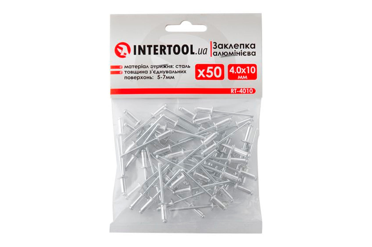 Заклепки Intertool - 4 х 10 мм (50 шт.)