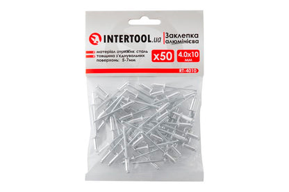 Заклепки Intertool - 4 х 10 мм (50 шт.)