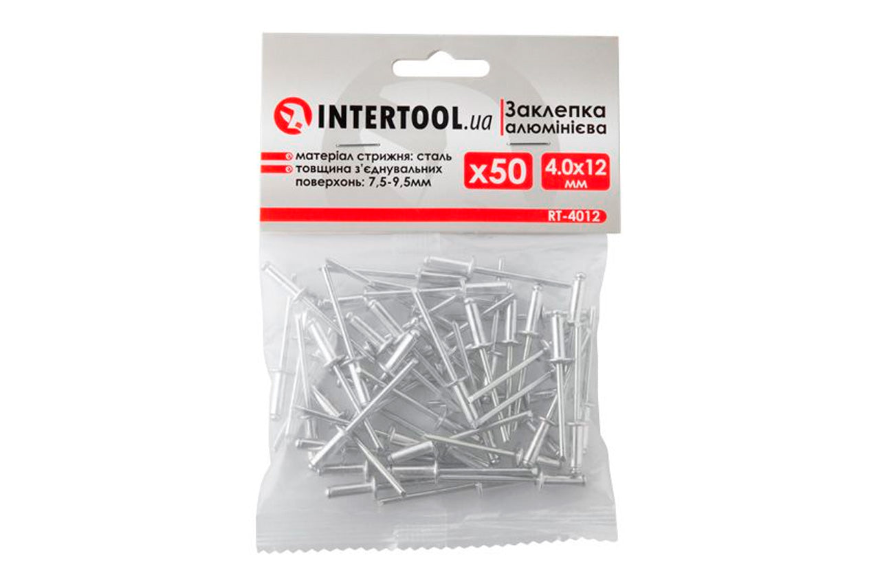Заклепки Intertool - 4,0 х 12,0 мм (50 шт.)
