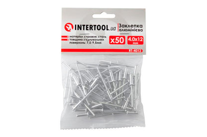 Заклепки Intertool - 4,0 х 12,0 мм (50 шт.)