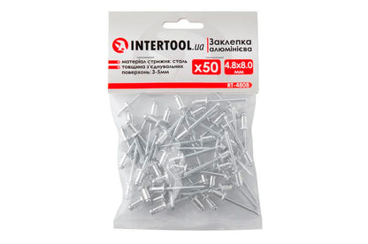 Заклепки Intertool - 4,8 х 8,0 мм (50 шт.)