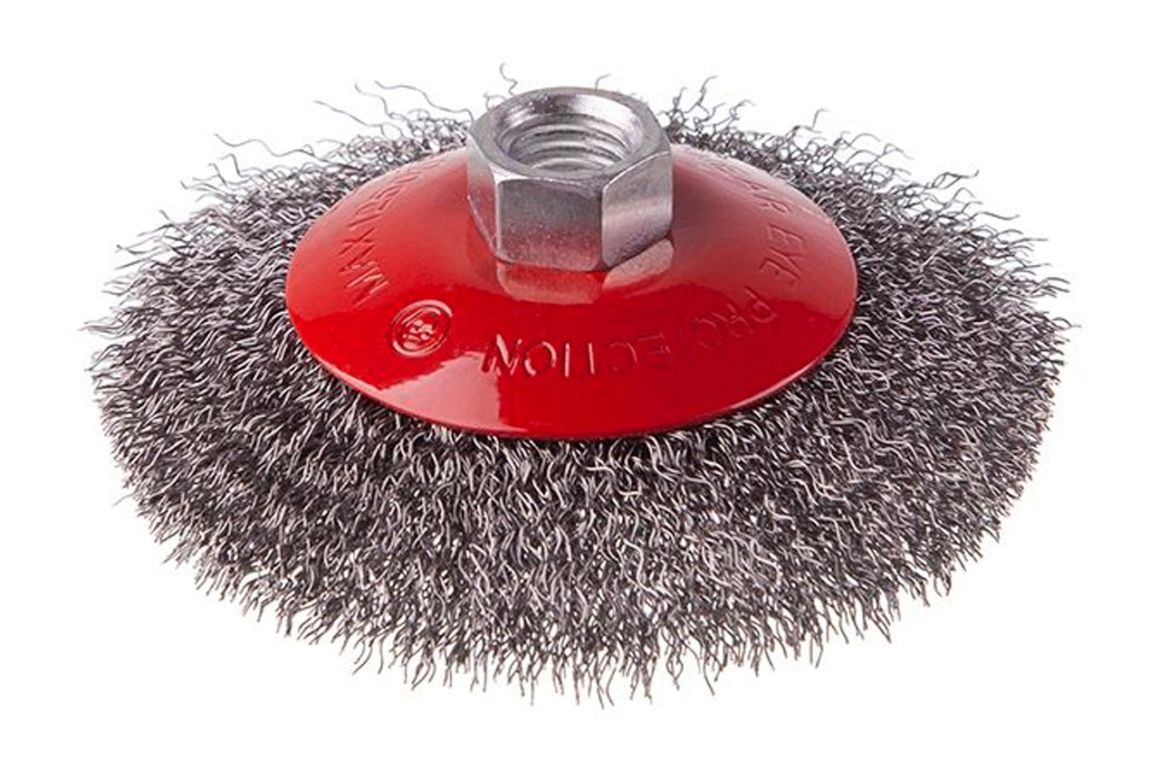 Щетка конусная Intertool - 100 мм рифленая