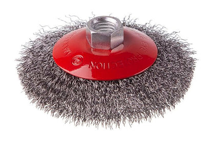 Щетка конусная Intertool - 100 мм рифленая