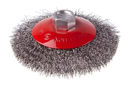 Щетка конусная Intertool - 100 мм рифленая