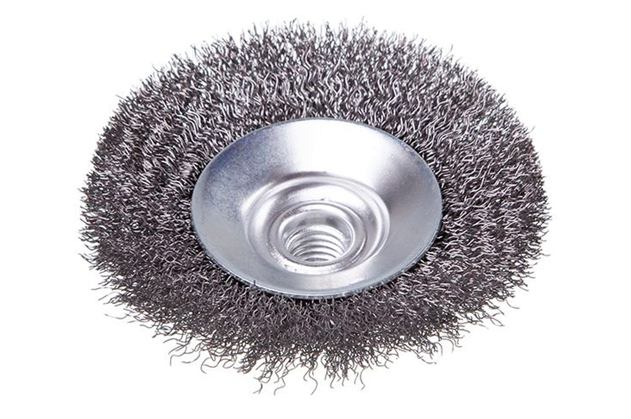 Щетка конусная Intertool - 100 мм рифленая