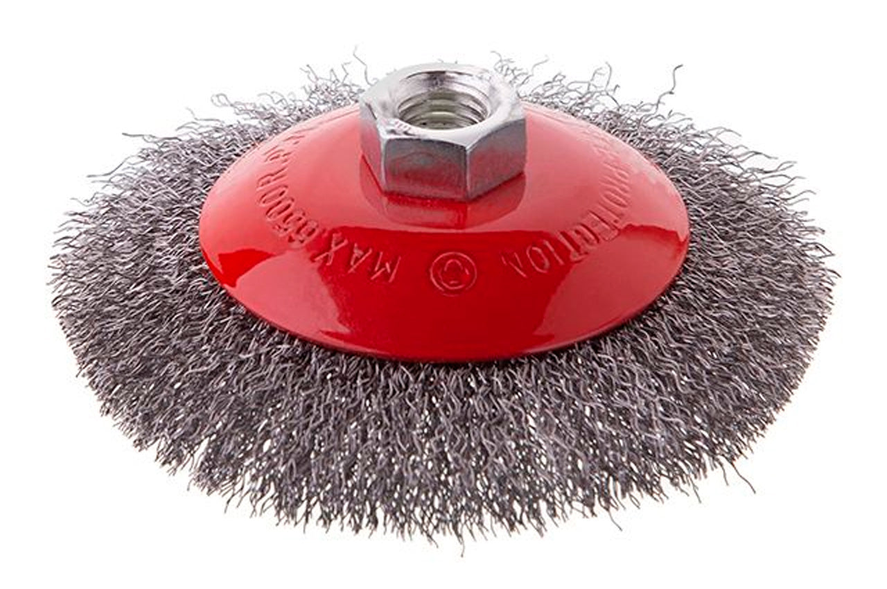 Щетка конусная Intertool - 115 мм рифленая