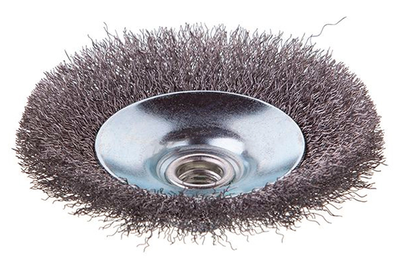 Щетка конусная Intertool - 115 мм рифленая