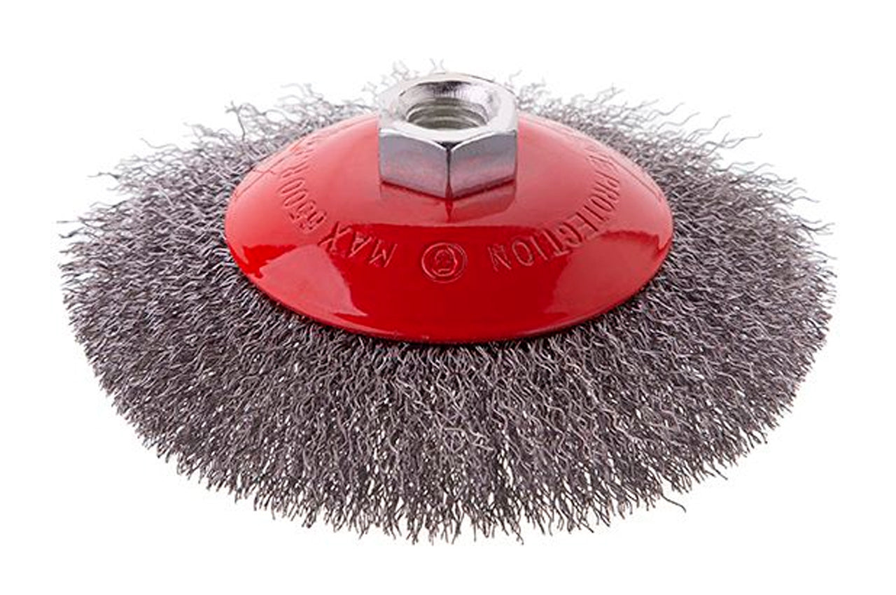 Щетка конусная Intertool - 125 мм рифленая