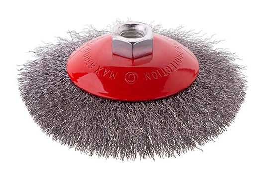 Щетка конусная Intertool - 125 мм рифленая