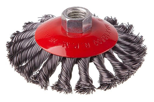 Щетка конусная Intertool - 100 мм плетеная