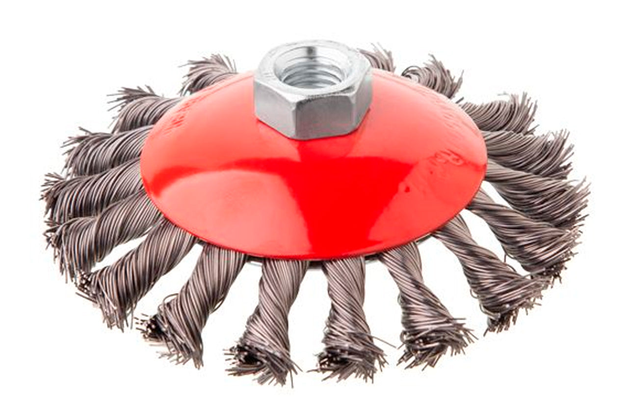 Щетка конусная Intertool - 115 мм плетеная