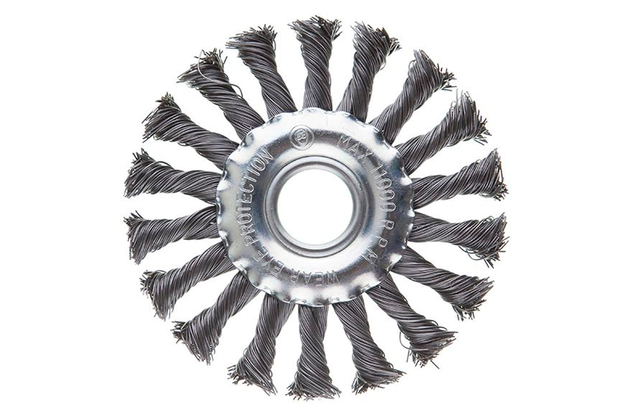 Щетка дисковая Intertool - 115 мм плетеная