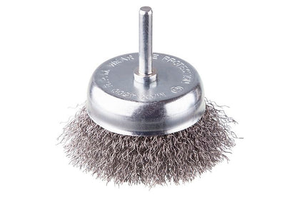 Щетка торцевая на дрель Intertool - 75 мм рифленая, стержень 6 мм