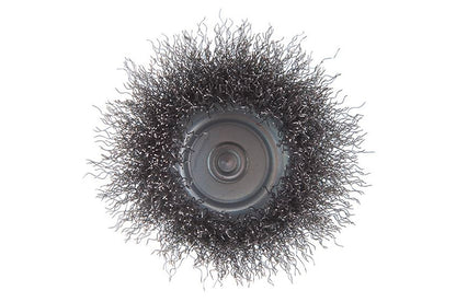 Щетка торцевая на дрель Intertool - 75 мм рифленая, стержень 6 мм