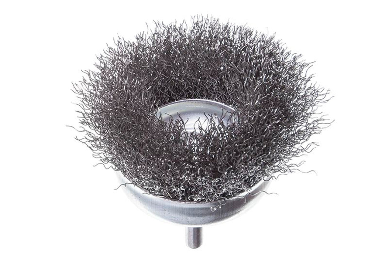 Щетка торцевая на дрель Intertool - 75 мм рифленая, стержень 6 мм