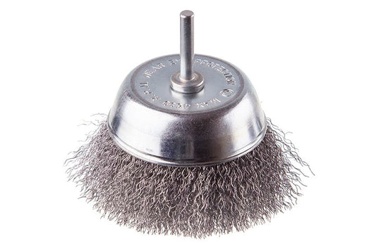 Щетка торцевая на дрель Intertool - 100 мм рифленая, стержень 6 мм