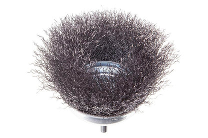 Щетка торцевая на дрель Intertool - 100 мм рифленая, стержень 6 мм