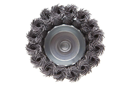 Щетка торцевая на дрель Intertool - 75 мм плетеная, стержень 6 мм