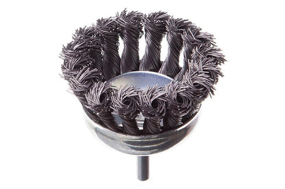 Щетка торцевая на дрель Intertool - 75 мм плетеная, стержень 6 мм