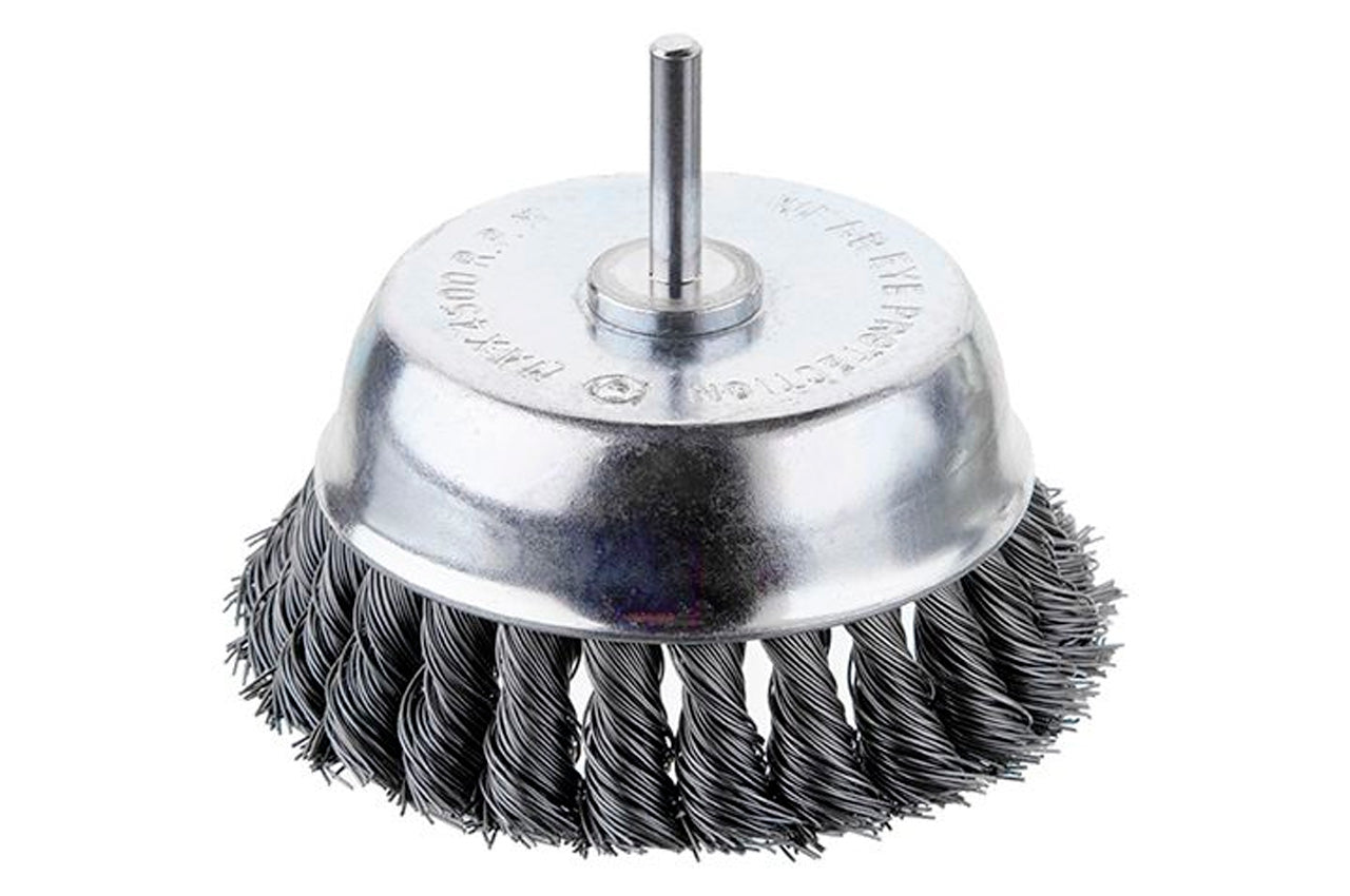 Щетка торцевая на дрель Intertool - 100 мм плетеная, стержень 6 мм