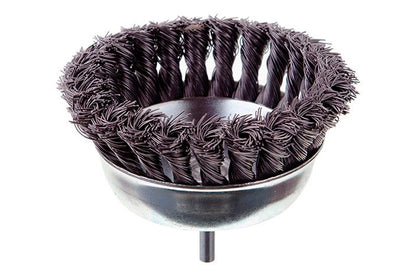 Щетка торцевая на дрель Intertool - 100 мм плетеная, стержень 6 мм