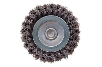 Щетка торцевая на дрель Intertool - 100 мм плетеная, стержень 6 мм