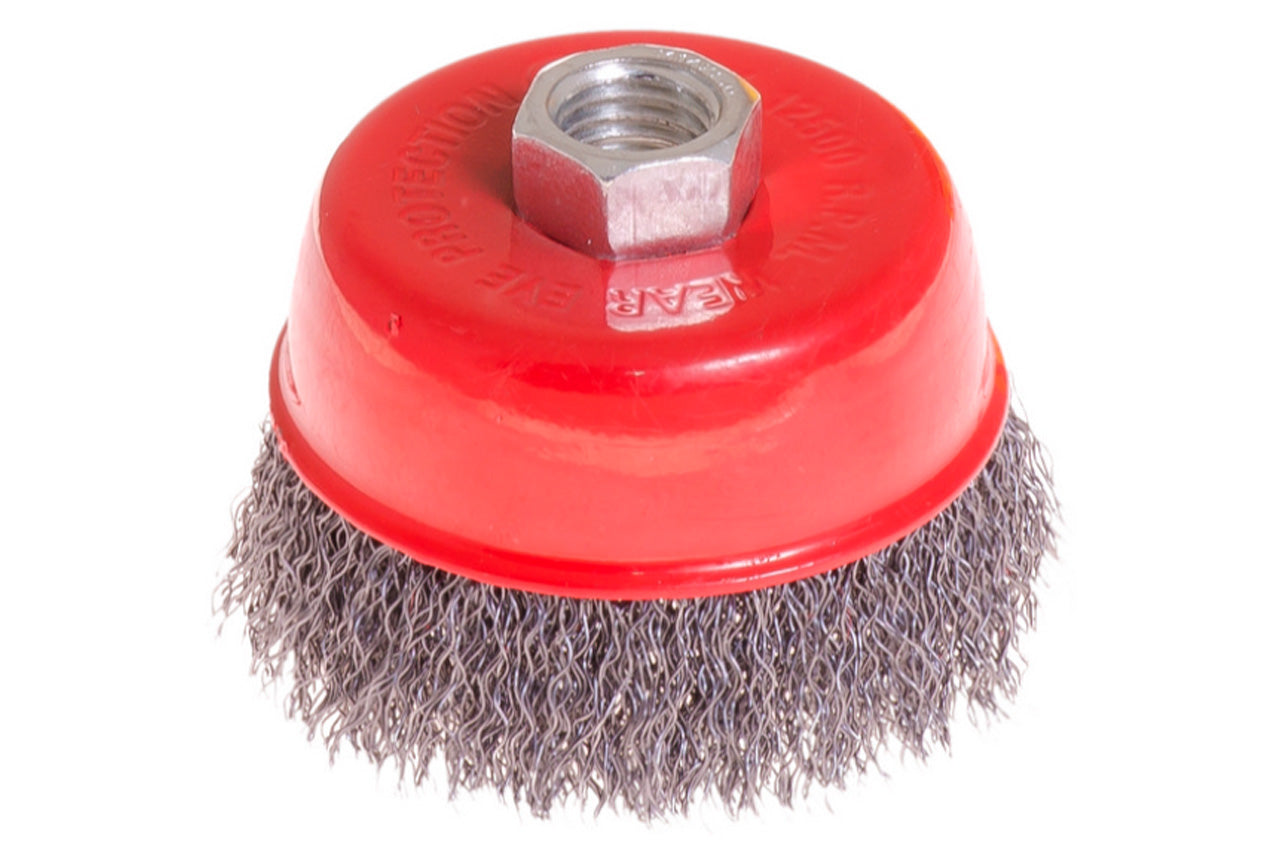 Щетка торцевая Mastertool - 75 мм рифленая черная