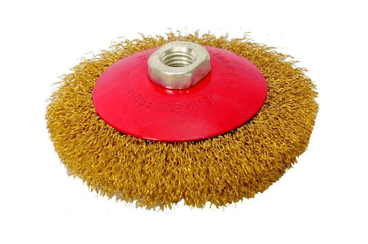 Щетка конусная Mastertool - 115 мм рифленая