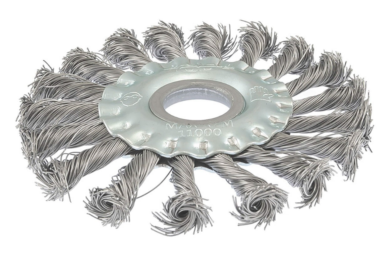 Щетка дисковая Mastertool - 115 мм плетеная