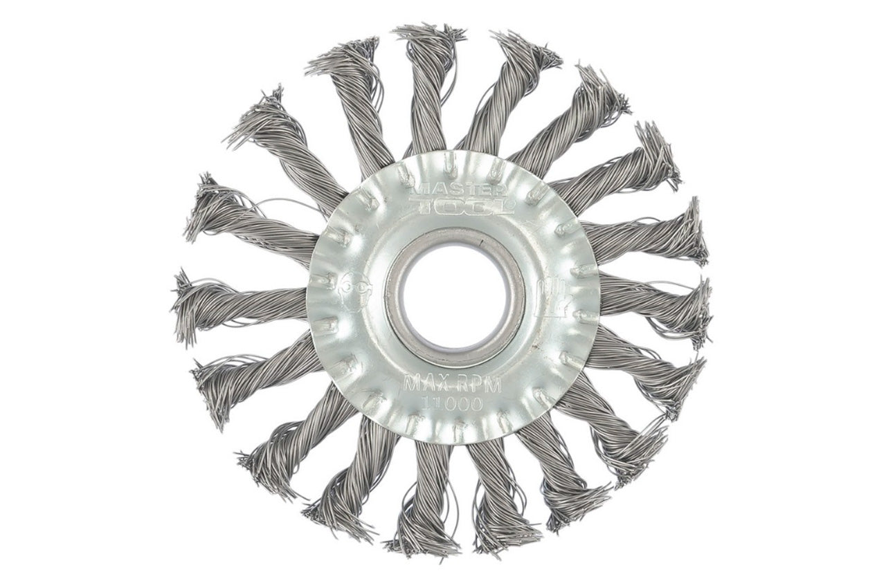 Щетка дисковая Mastertool - 115 мм плетеная