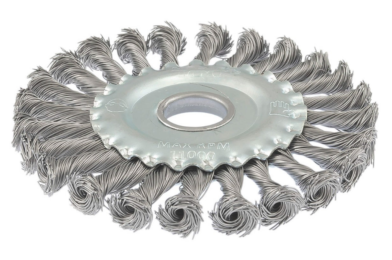 Щетка дисковая Mastertool - 125 мм плетеная