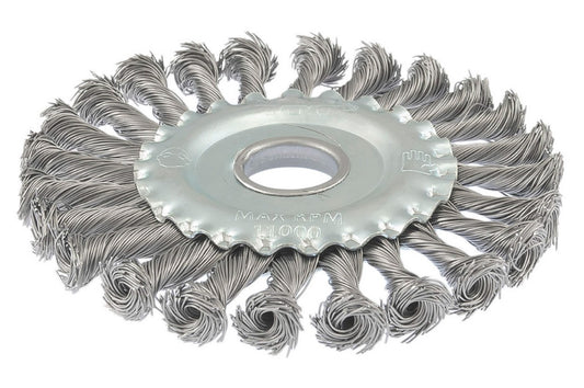 Щетка дисковая Mastertool - 125 мм плетеная