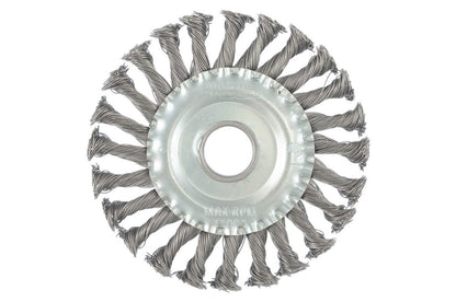 Щетка дисковая Mastertool - 125 мм плетеная