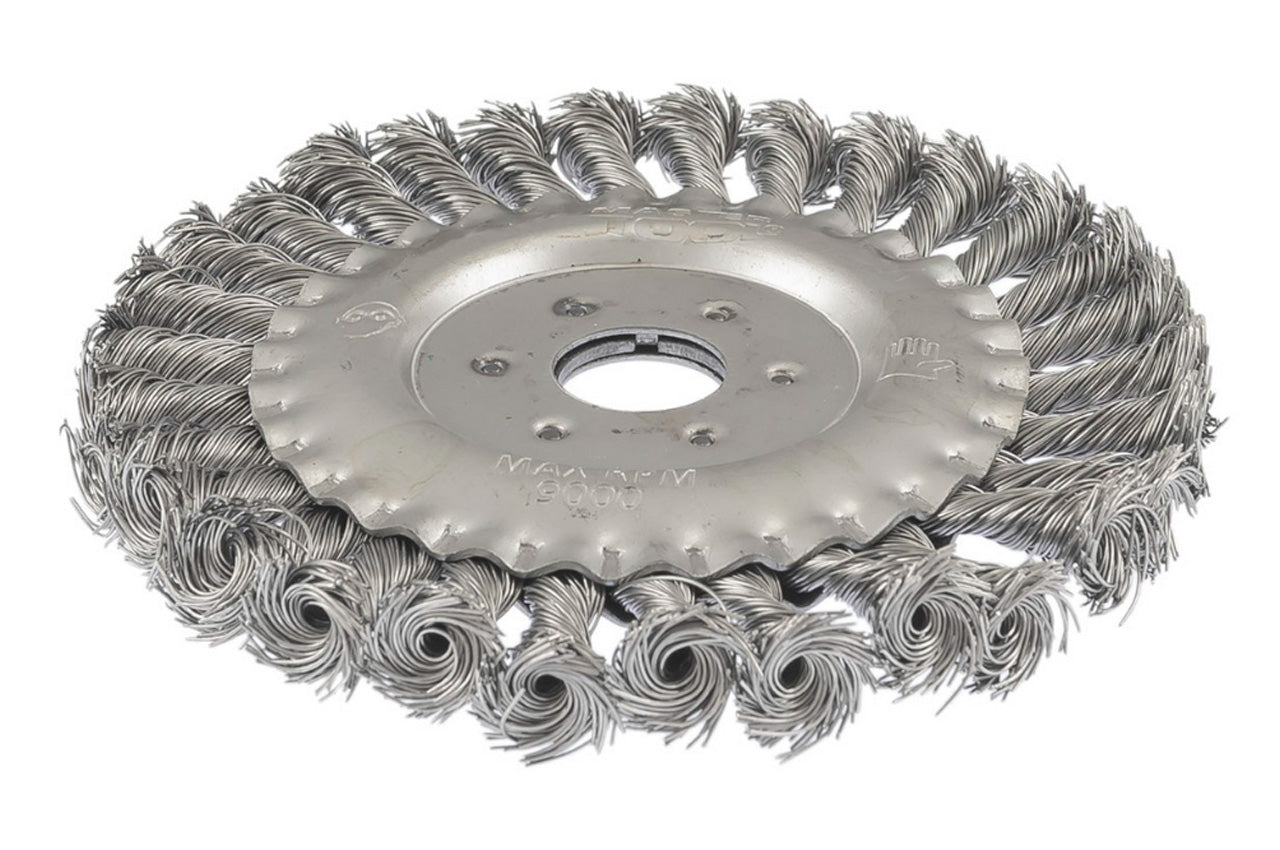 Щетка дисковая Mastertool - 150 мм плетеная