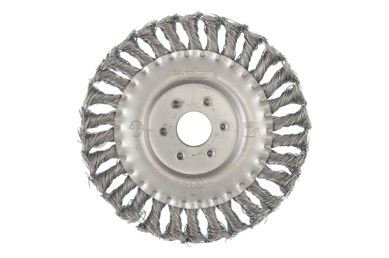 Щетка дисковая Mastertool - 150 мм плетеная