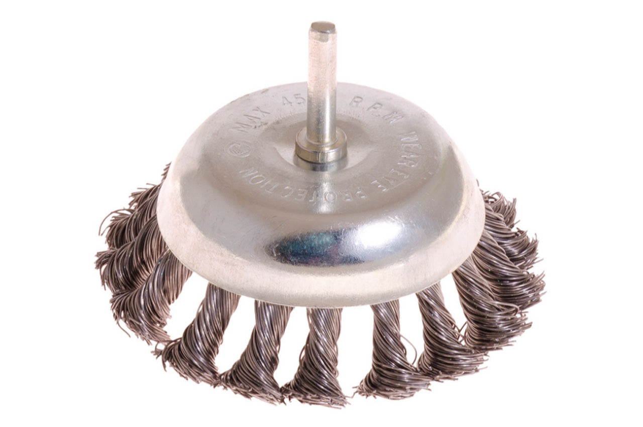 Щетка торцевая на дрель Mastertool - 100 мм плетеная