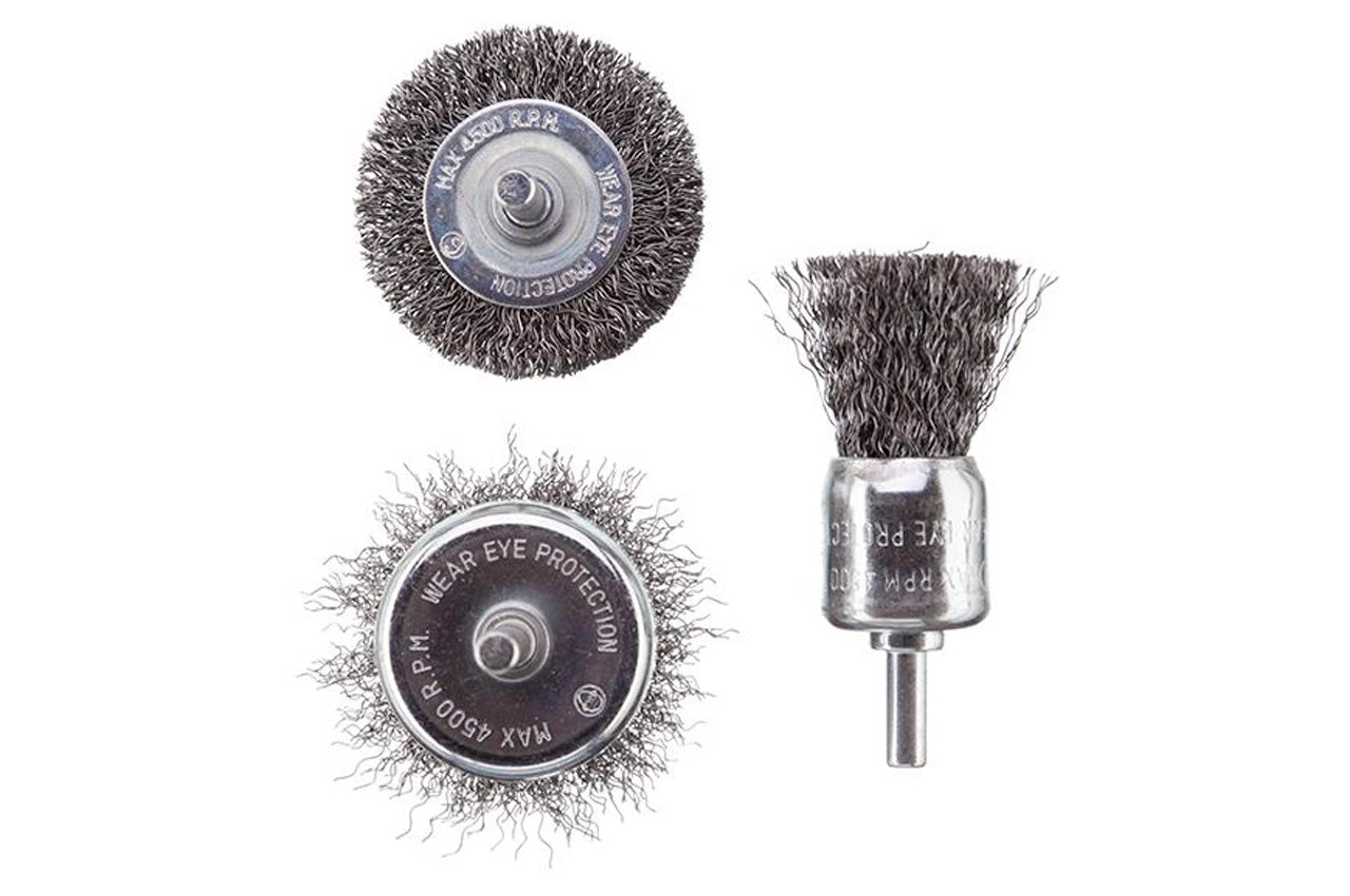 Набор щеток Intertool - из рифленой проволоки 3 шт.