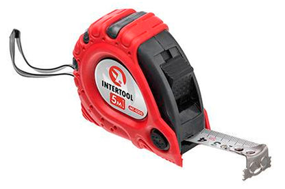 Рулетка Intertool - 5 м х 19 мм супер-магніт