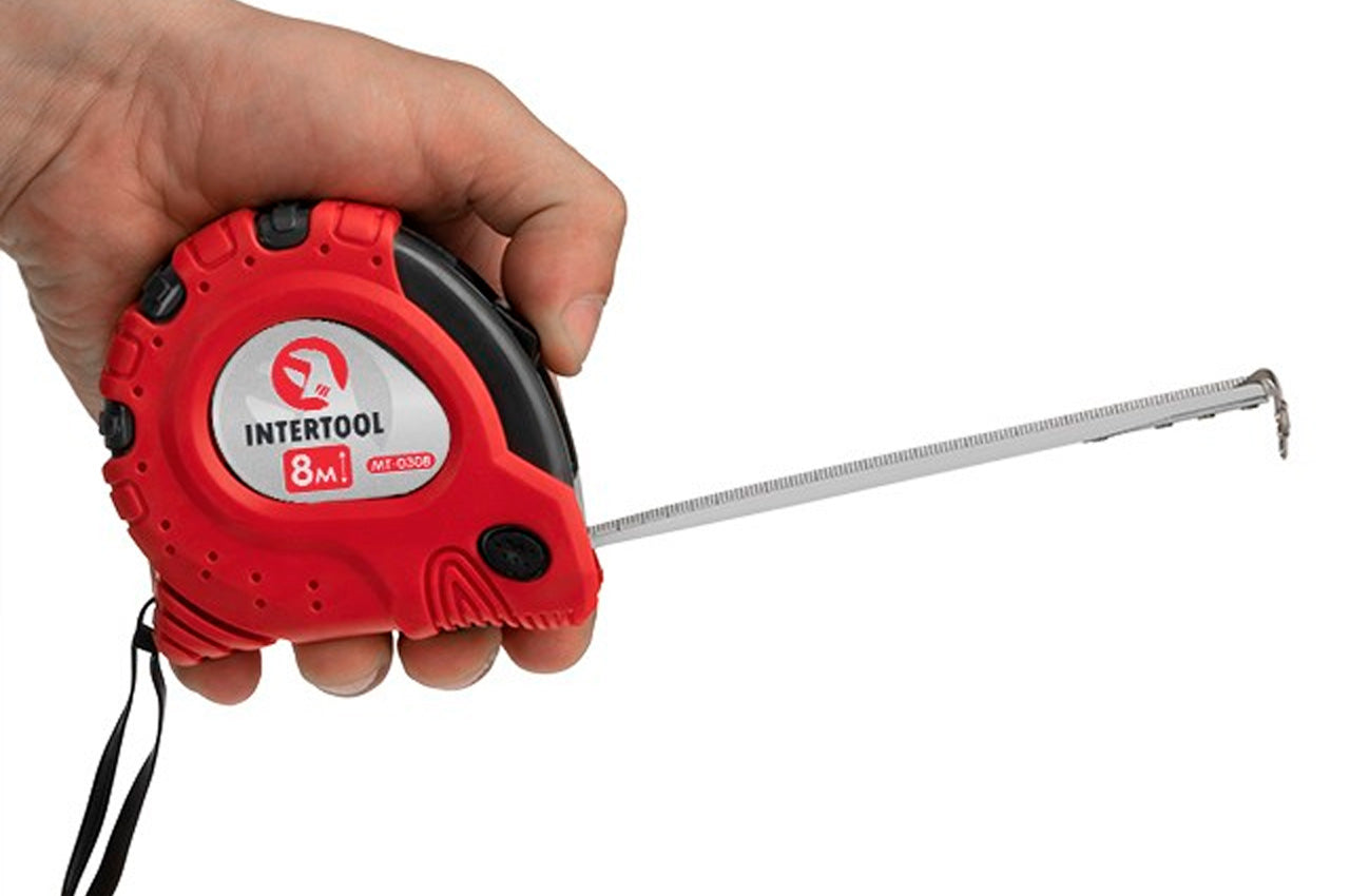 Рулетка Intertool - 8 м х 25 мм супер-магніт
