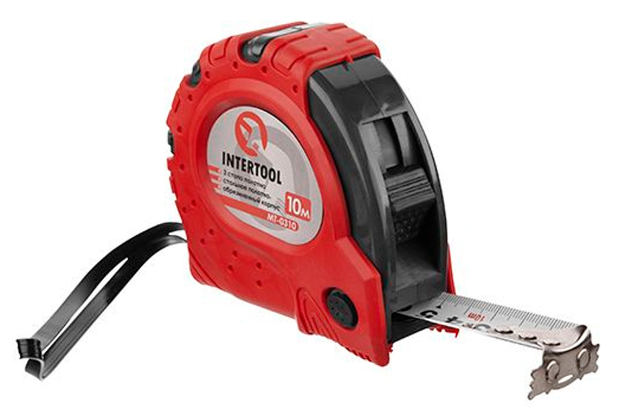 Рулетка Intertool - 10 м х 25 мм супер-магніт