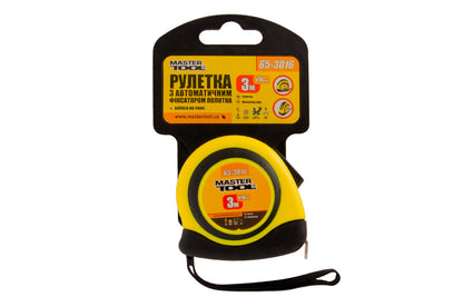 Рулетка Mastertool - 3 м х 16 мм автостоп
