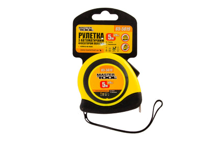 Рулетка Mastertool - 5 м х 19 мм автостоп