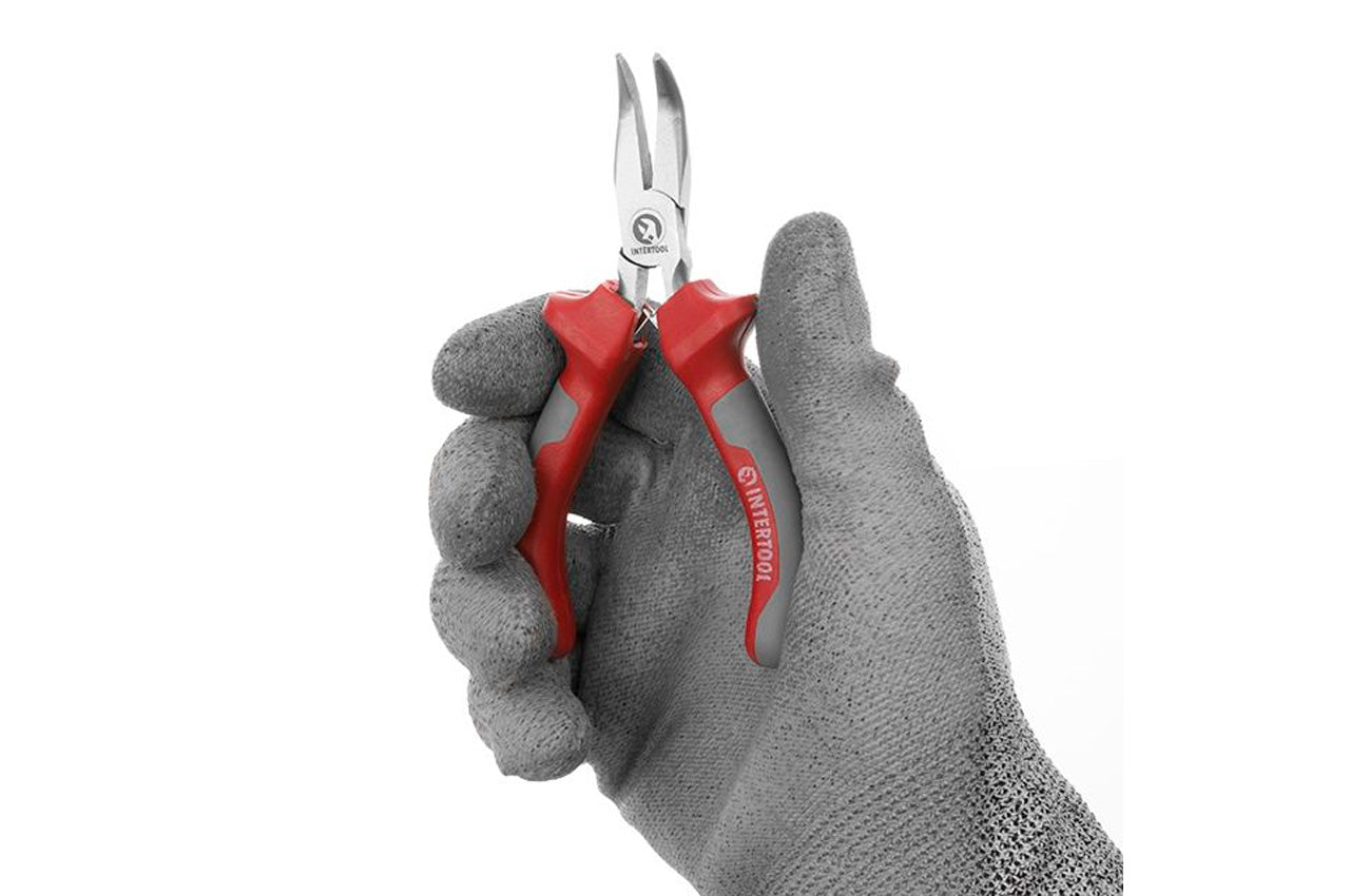 Щипцы изогнутые Intertool - 115 мм Pro