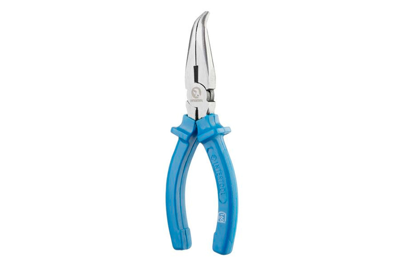 Щипцы удлиненные изогнутые Intertool - 160 мм American type
