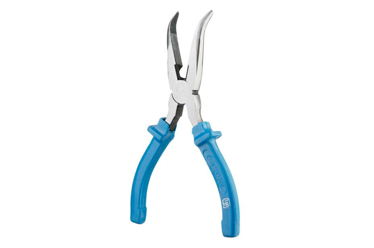 Щипцы удлиненные изогнутые Intertool - 180 мм American type