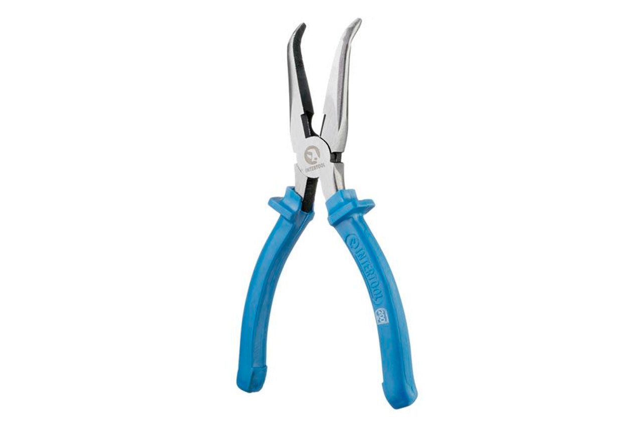 Щипцы удлиненные изогнутые Intertool - 200 мм American type