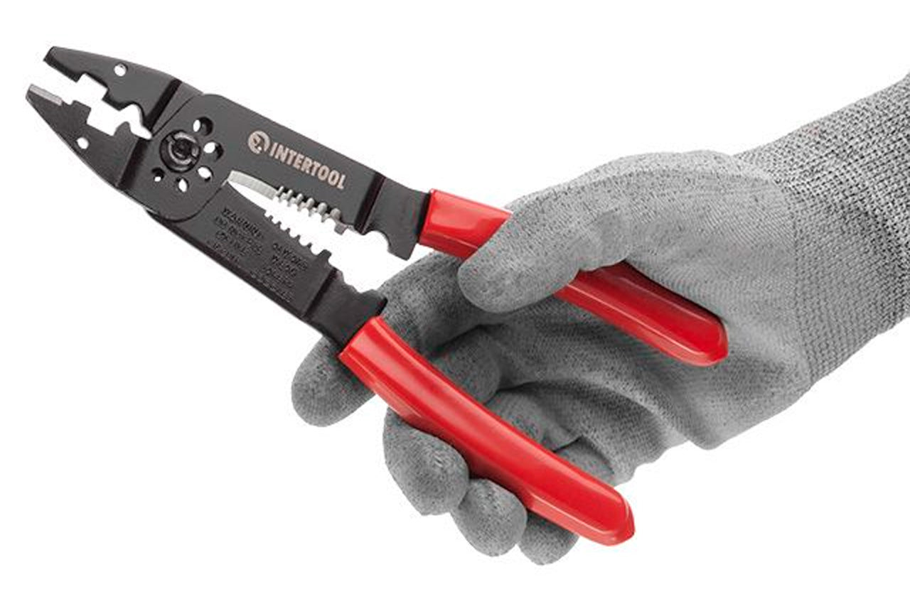 Клещи для обжима контактов Intertool - 210 мм 0,5-6 мм²